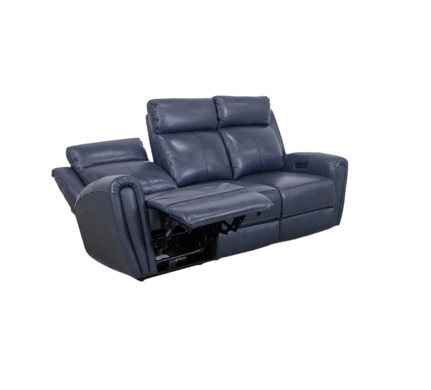 Jonathan Blue II Leather Power Reclining Sofa with Power Headrests