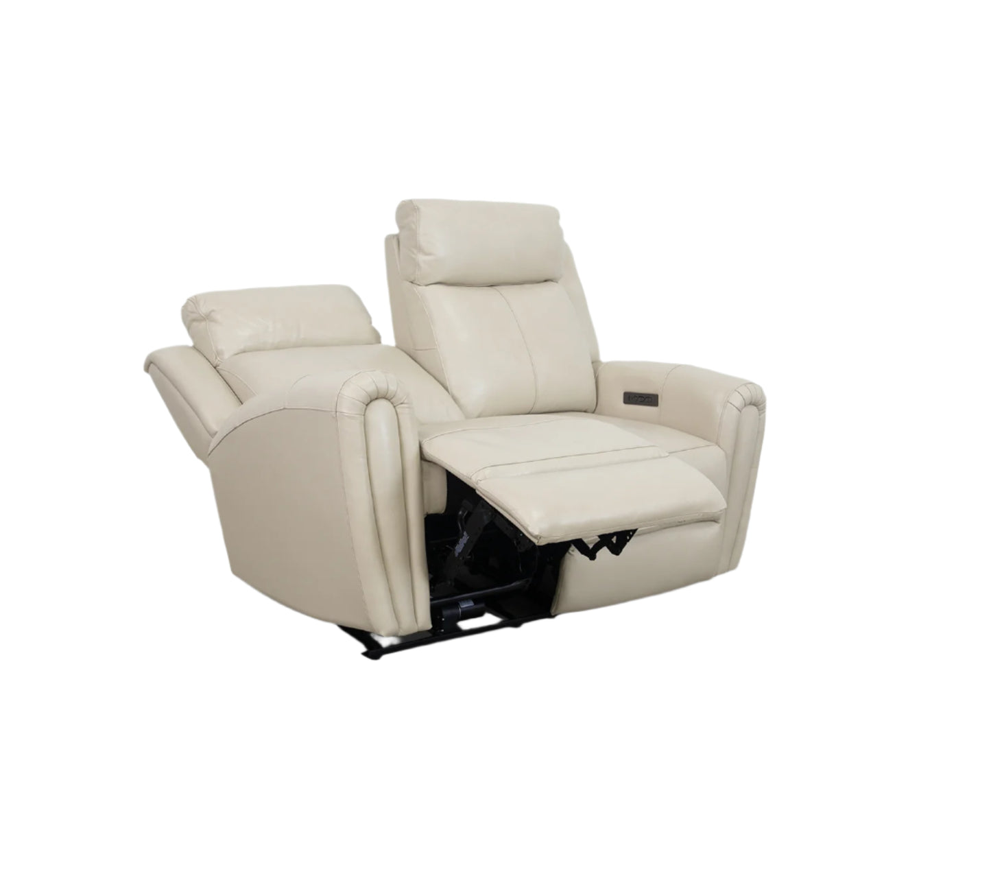 Jonathan Cream II Zero Gravity Leather Power Reclining Loveseat with Power Headrests