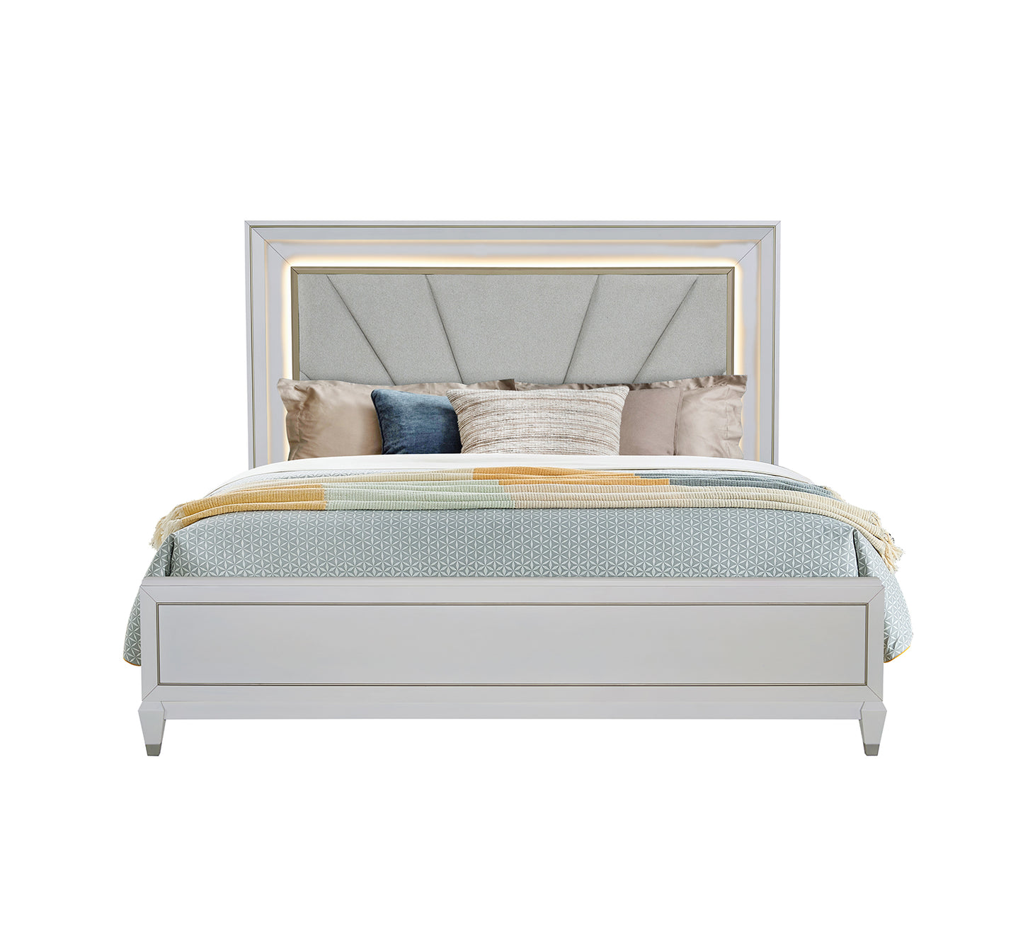 Cama King de 3 piezas con paneles Uph Gallia