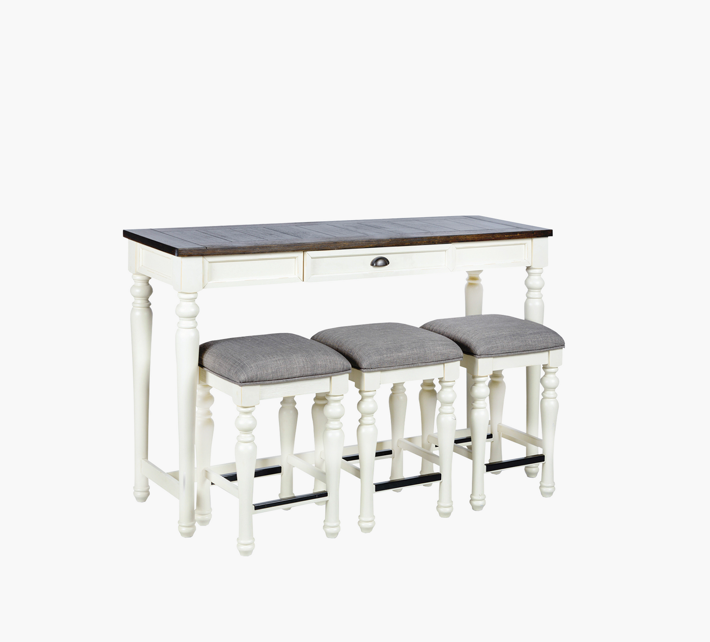 Mesa de sofá Joanna con 3 taburetes