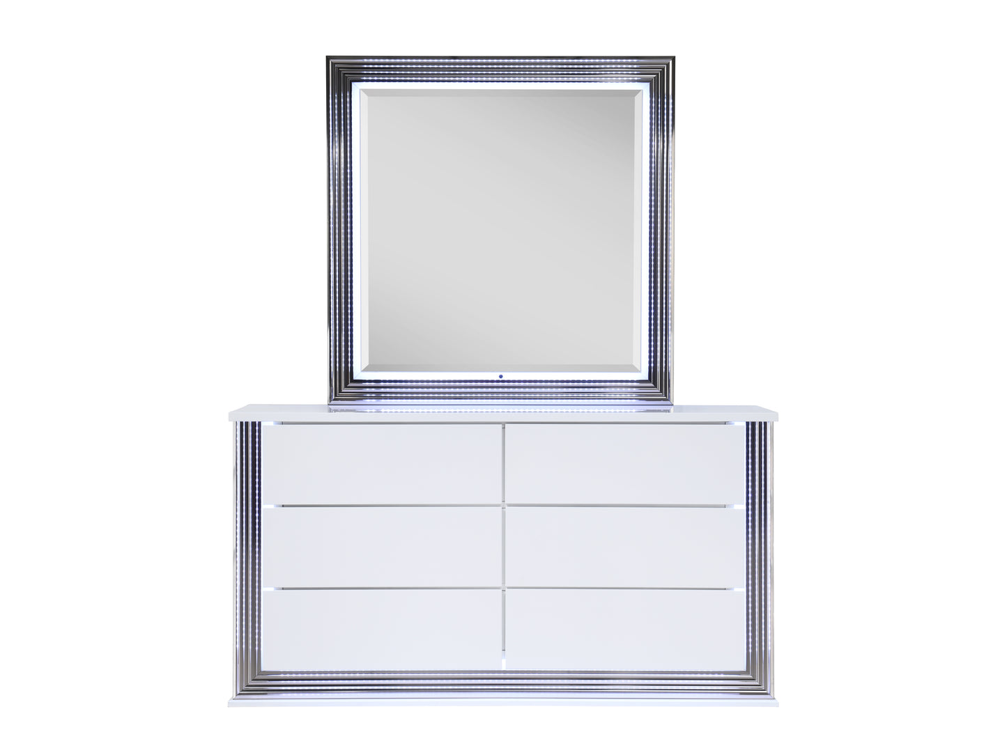 Broadway White II 61" Dresser"