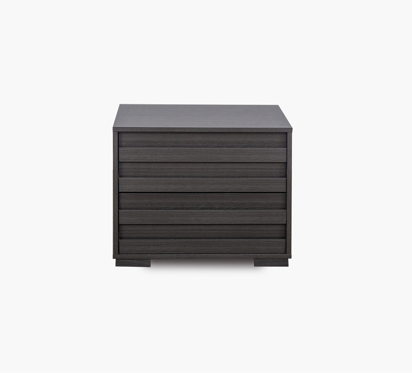 Mesita de noche Performa gris con dos cajones