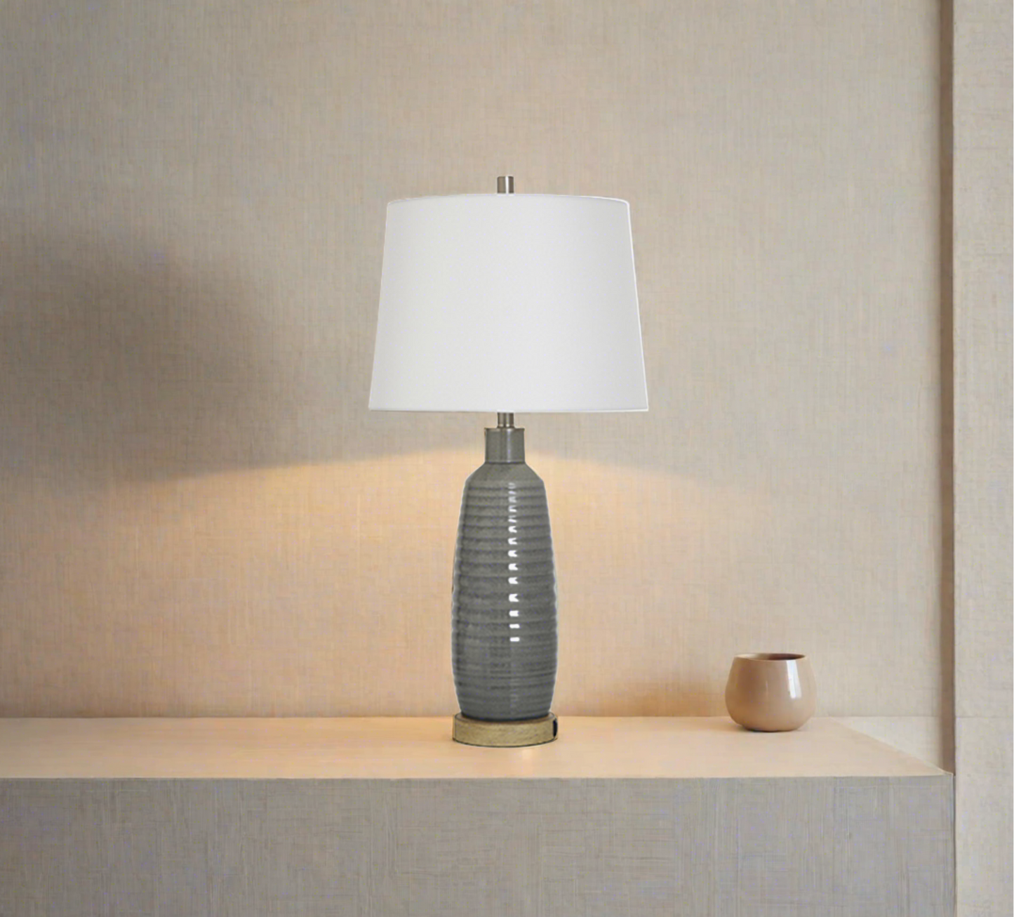 LÁMPARA DE MESA MENDO GREY WASH