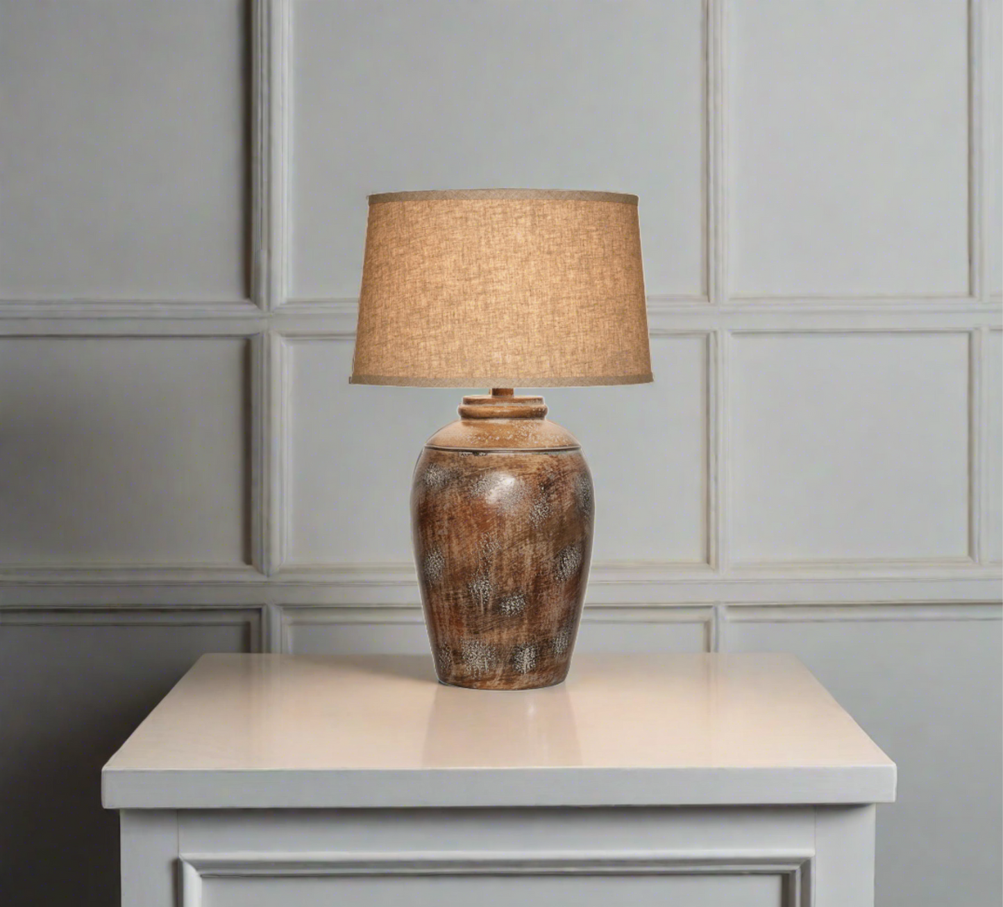 Antique Silver Table Lamp