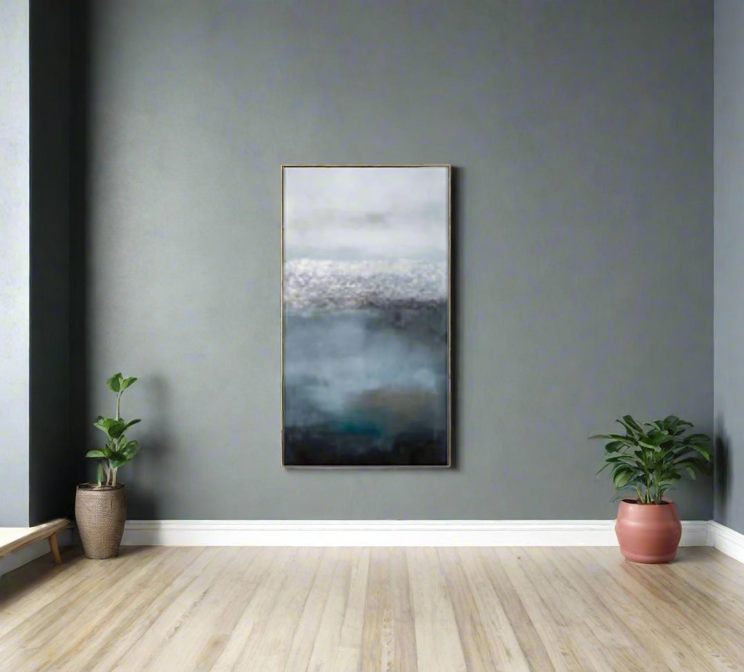 Vidrio de medianoche 2 Obra de arte 28 x 58