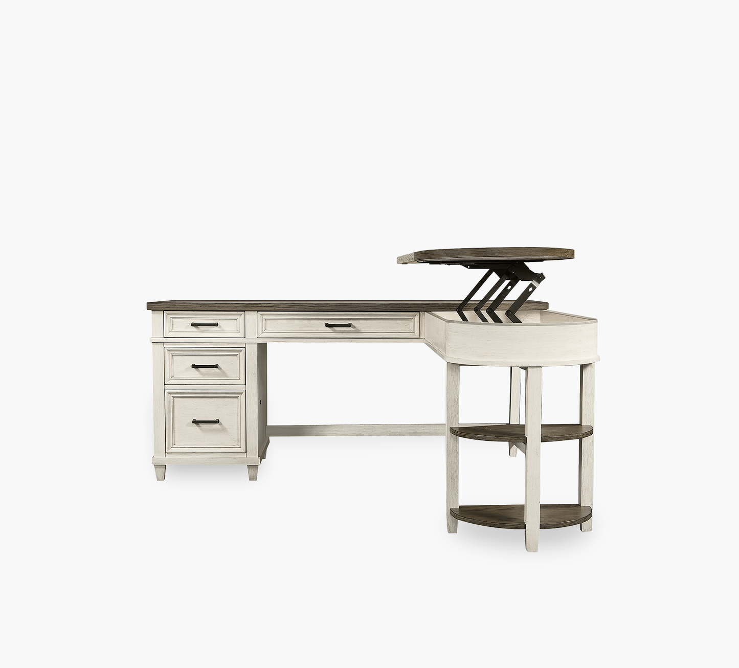 Caraway Two Tone 2 Piece L Shape Desk