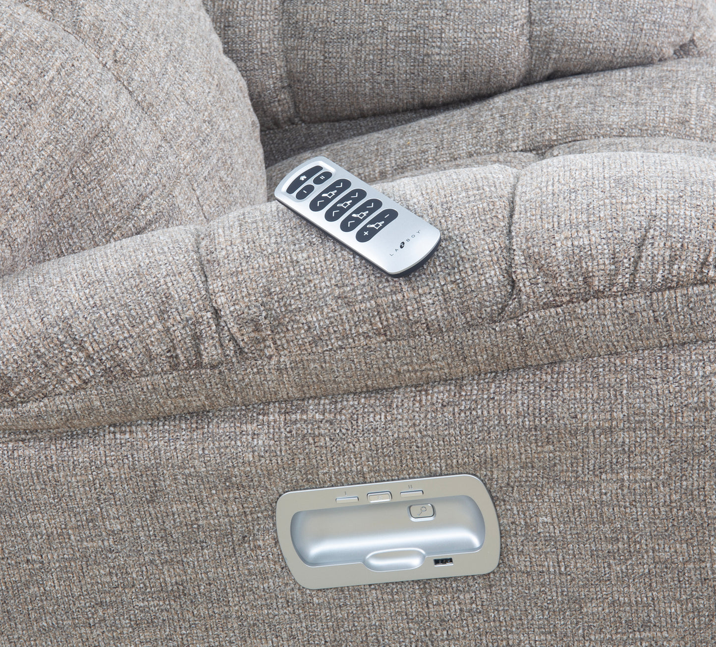 Aaron Mushroom La-Z-boy Triple Power Rocker Recliner