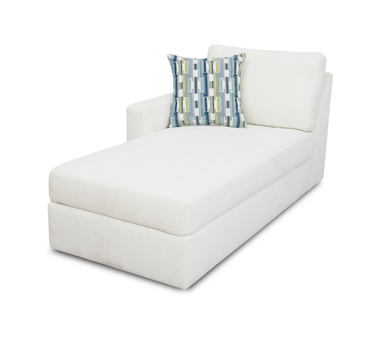 Chaise longue con brazo izquierdo Arlo Ivory