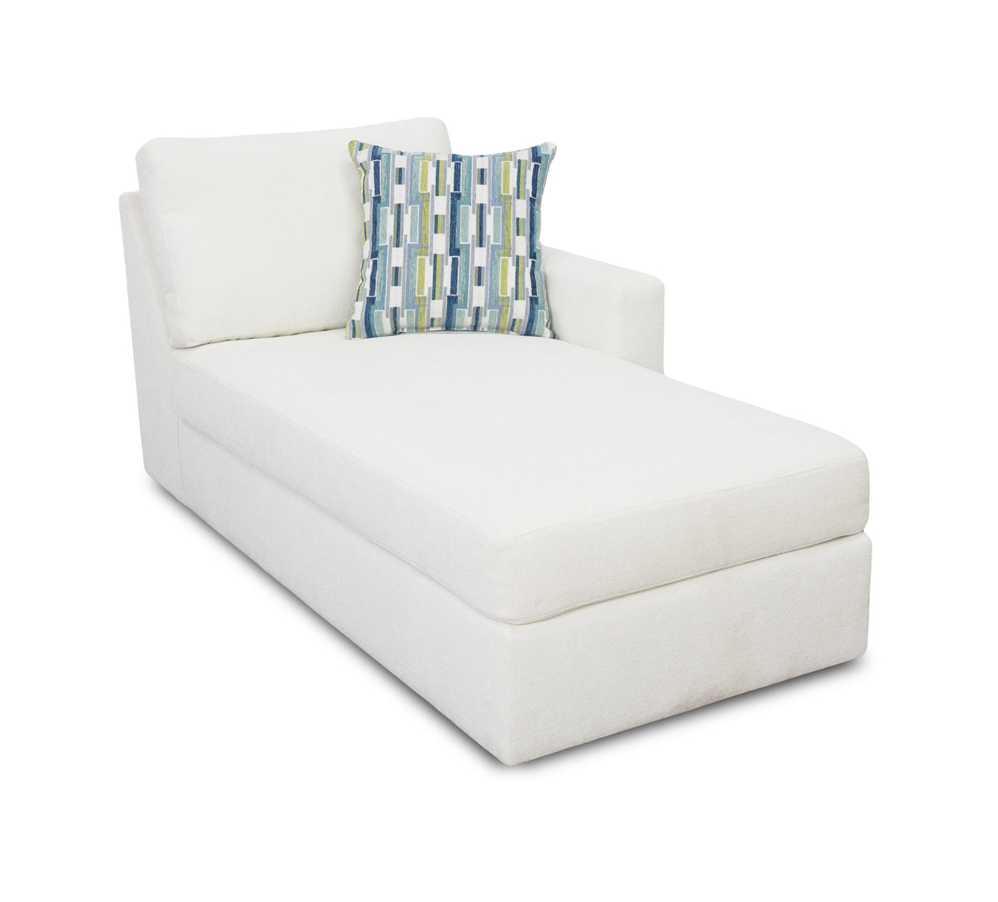 Chaise longue con brazo derecho Arlo Ivory