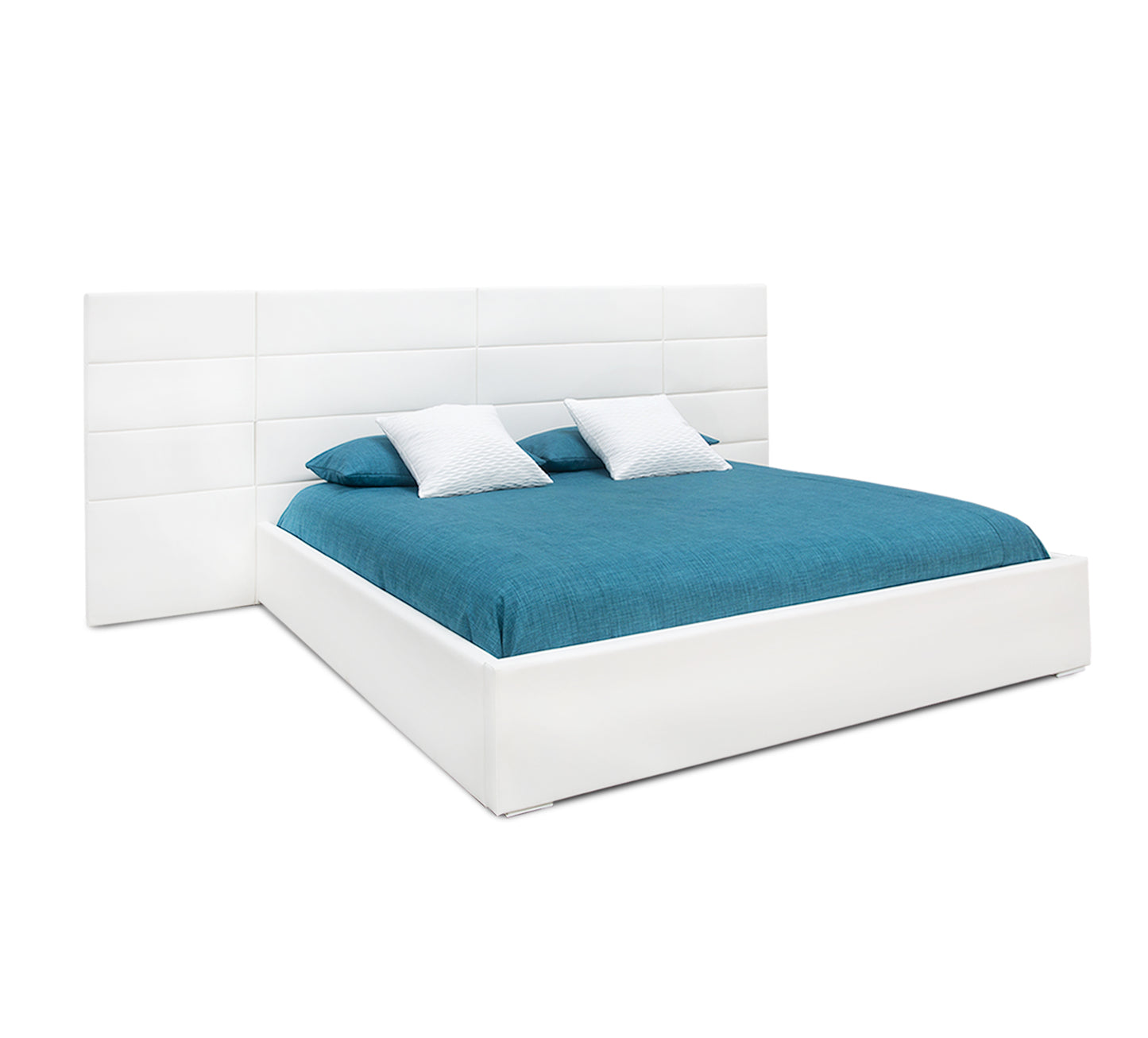 Cama plegable tapizada Logica White King de 5 piezas