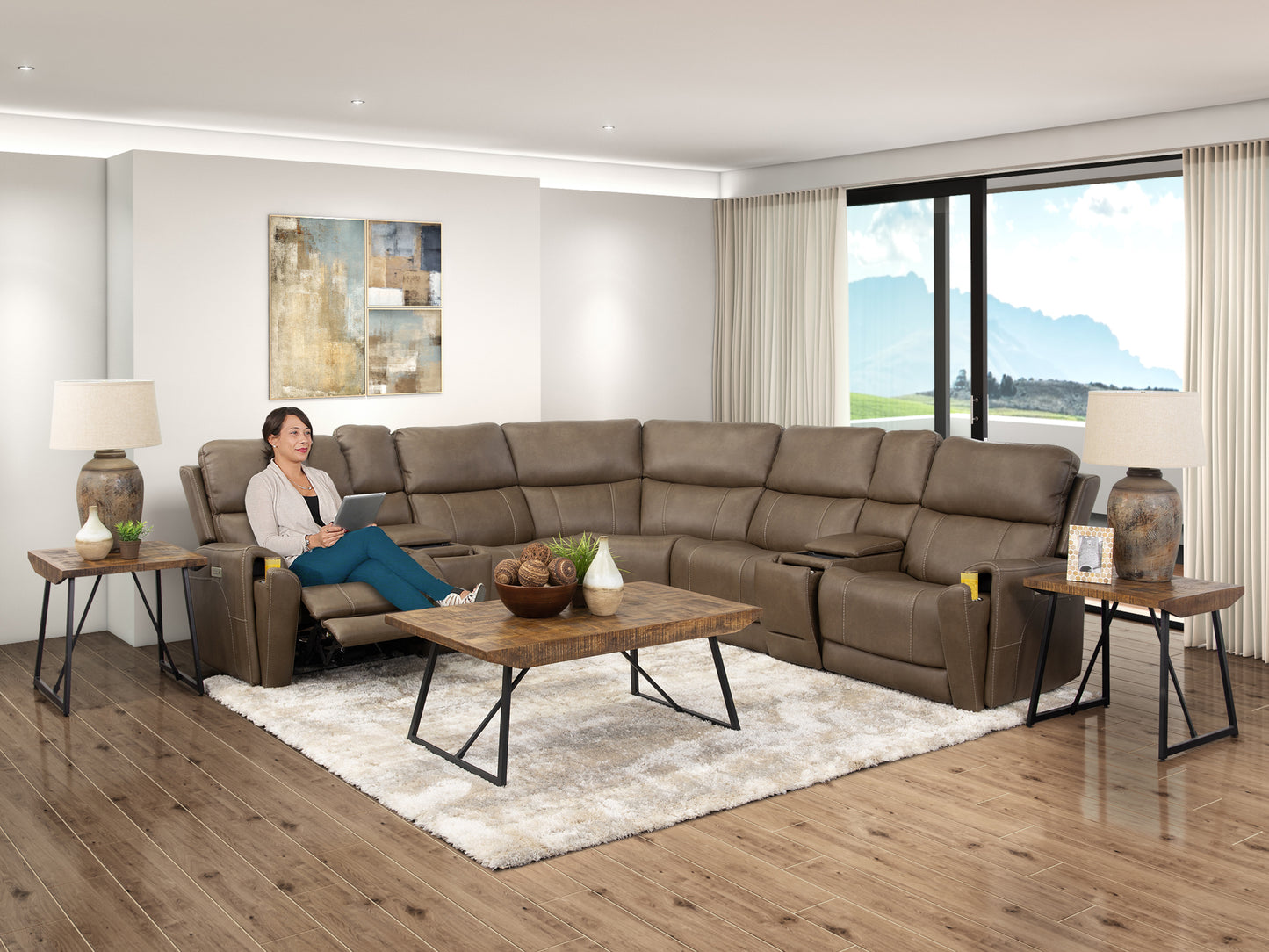 Seccional Capriccio de 7 piezas con triple potencia