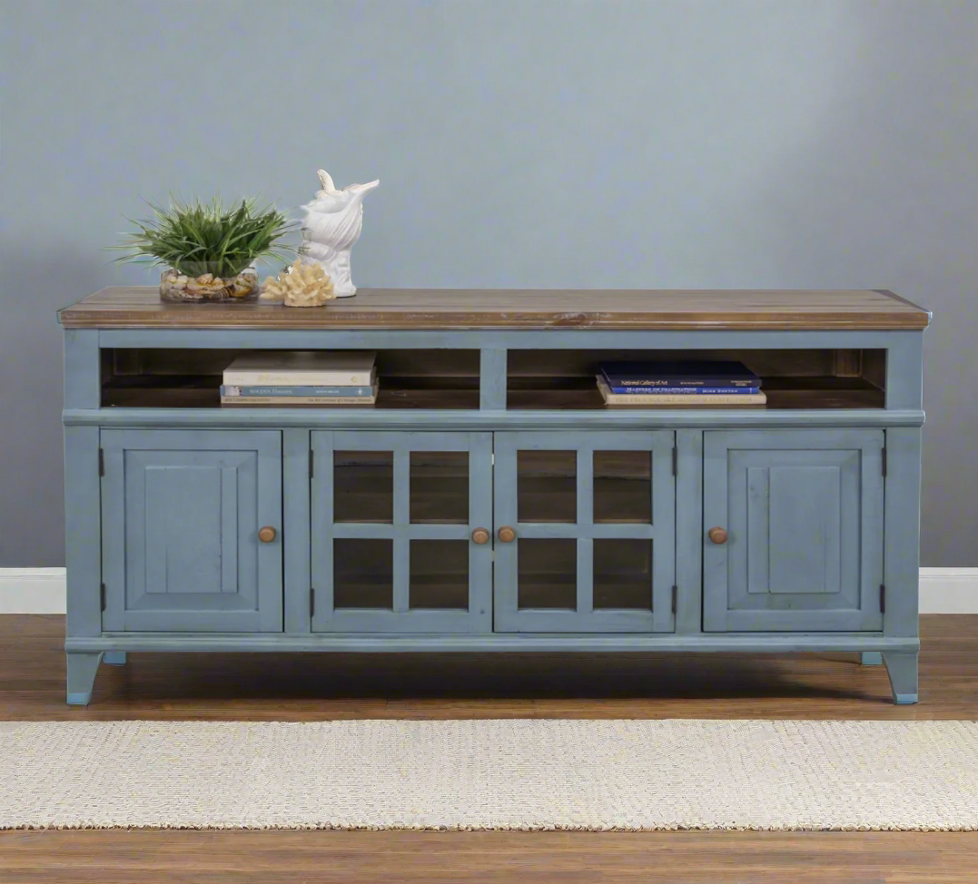 Miramar Blue 80" TV Console"