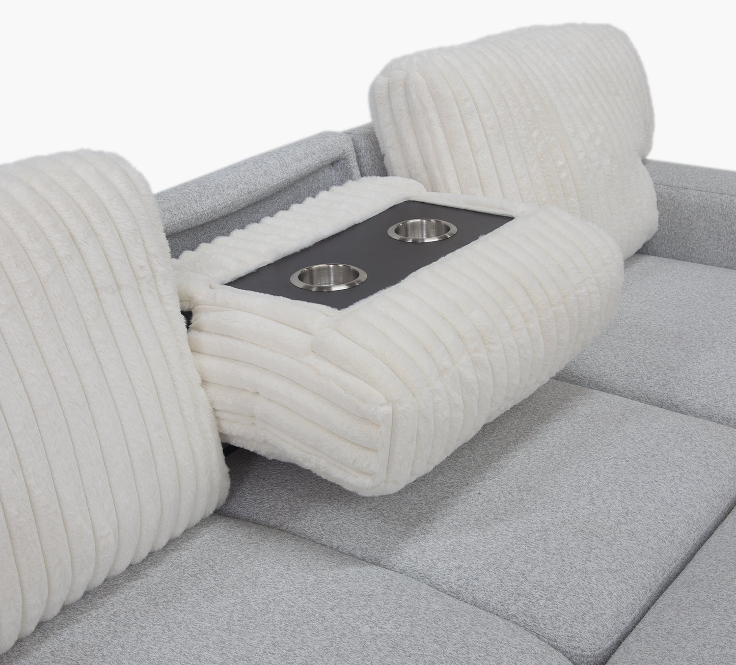 Sofá cama plegable de 2 piezas y chaise longue Boris