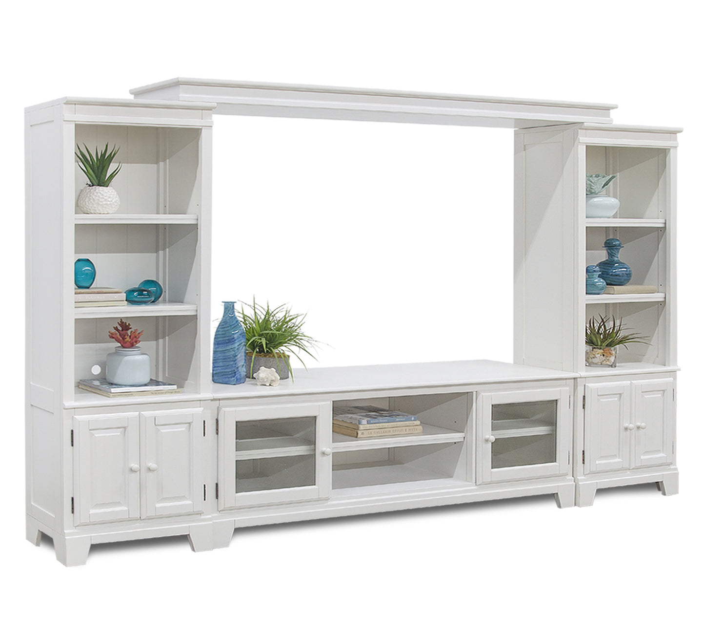 Crescent Bay II 4 Piece Wall Unit with 72" TV Console