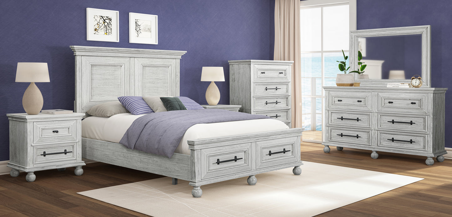 Dormitorio con 5 piezas y espacio de almacenamiento Hyde Park Light Queen