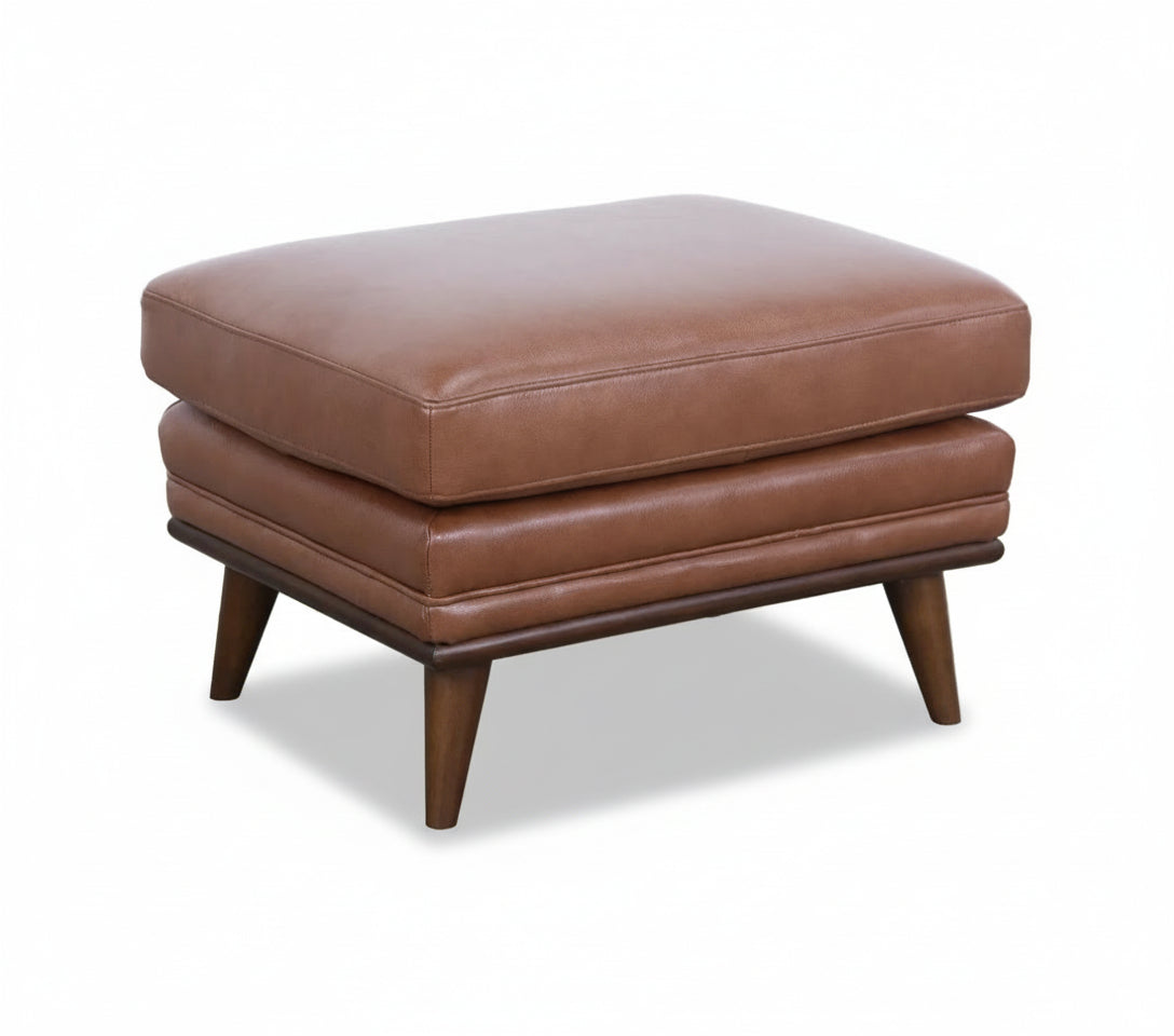 Emmitt Saddle II Leather Ottoman