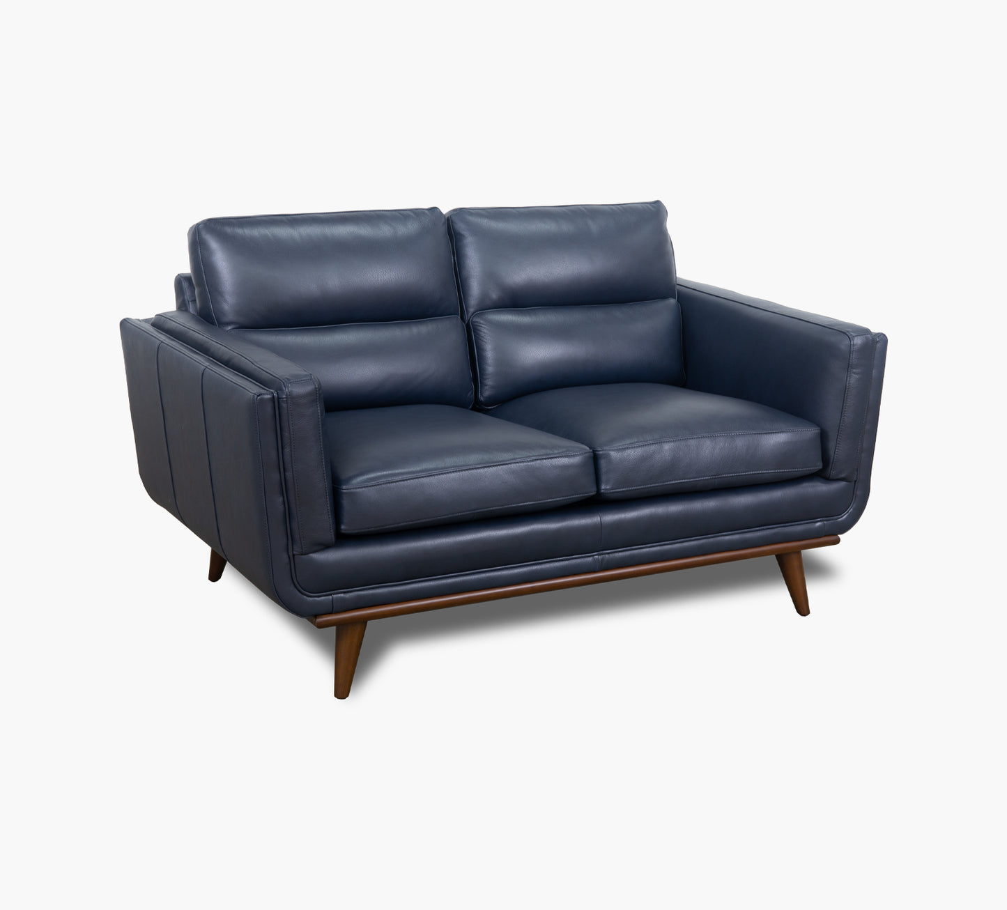 Emmitt Navy II Lthr Loveseat