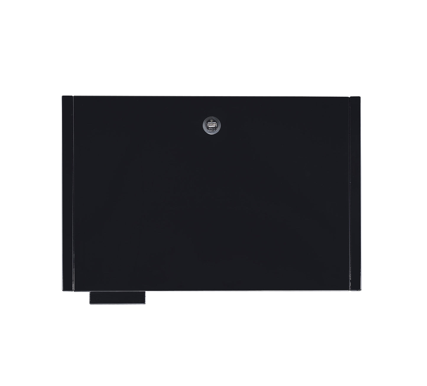 Mesita de noche negra Ember con USB