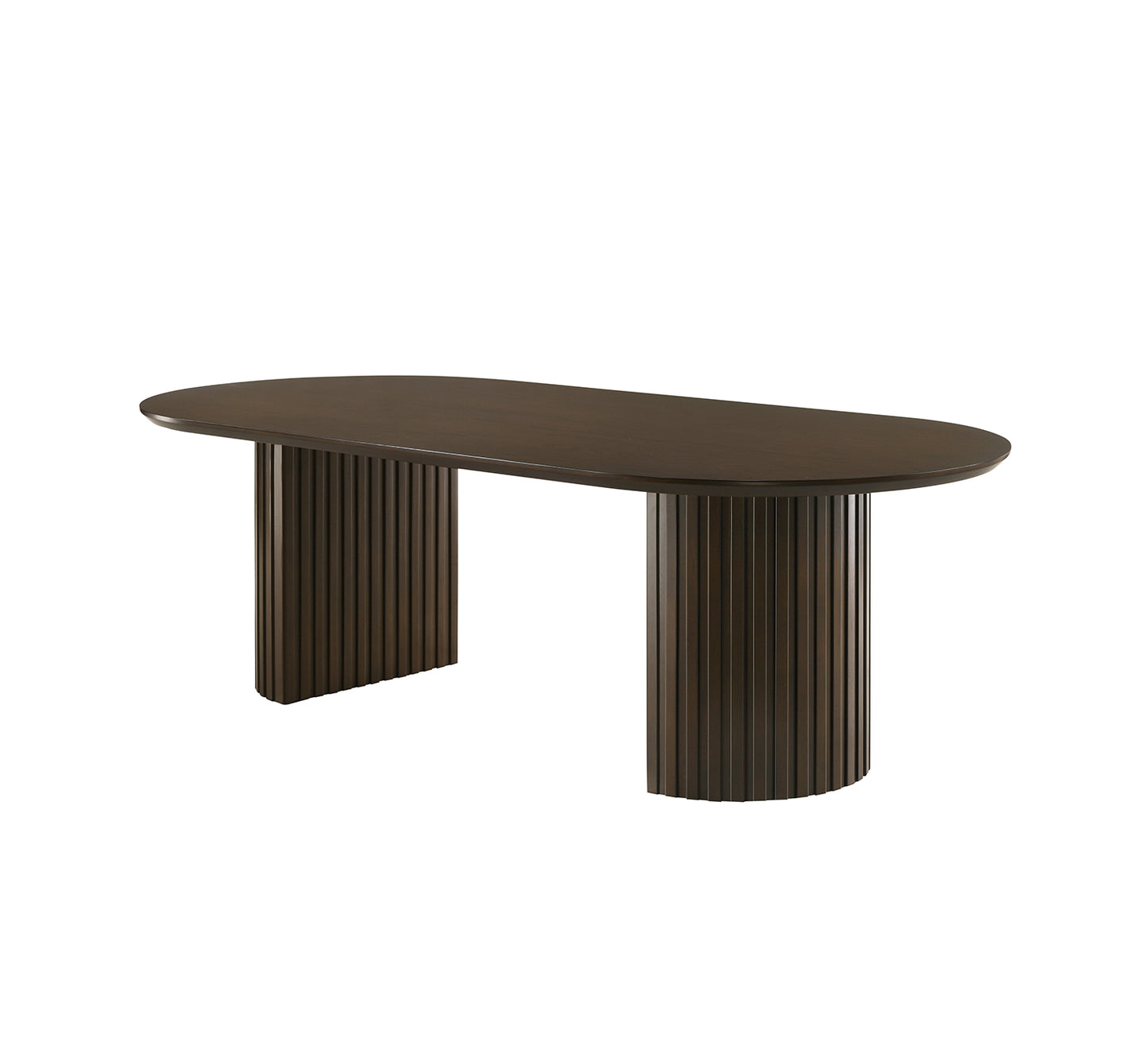 Mesa de comedor ovalada Holt Espresso de 3 piezas