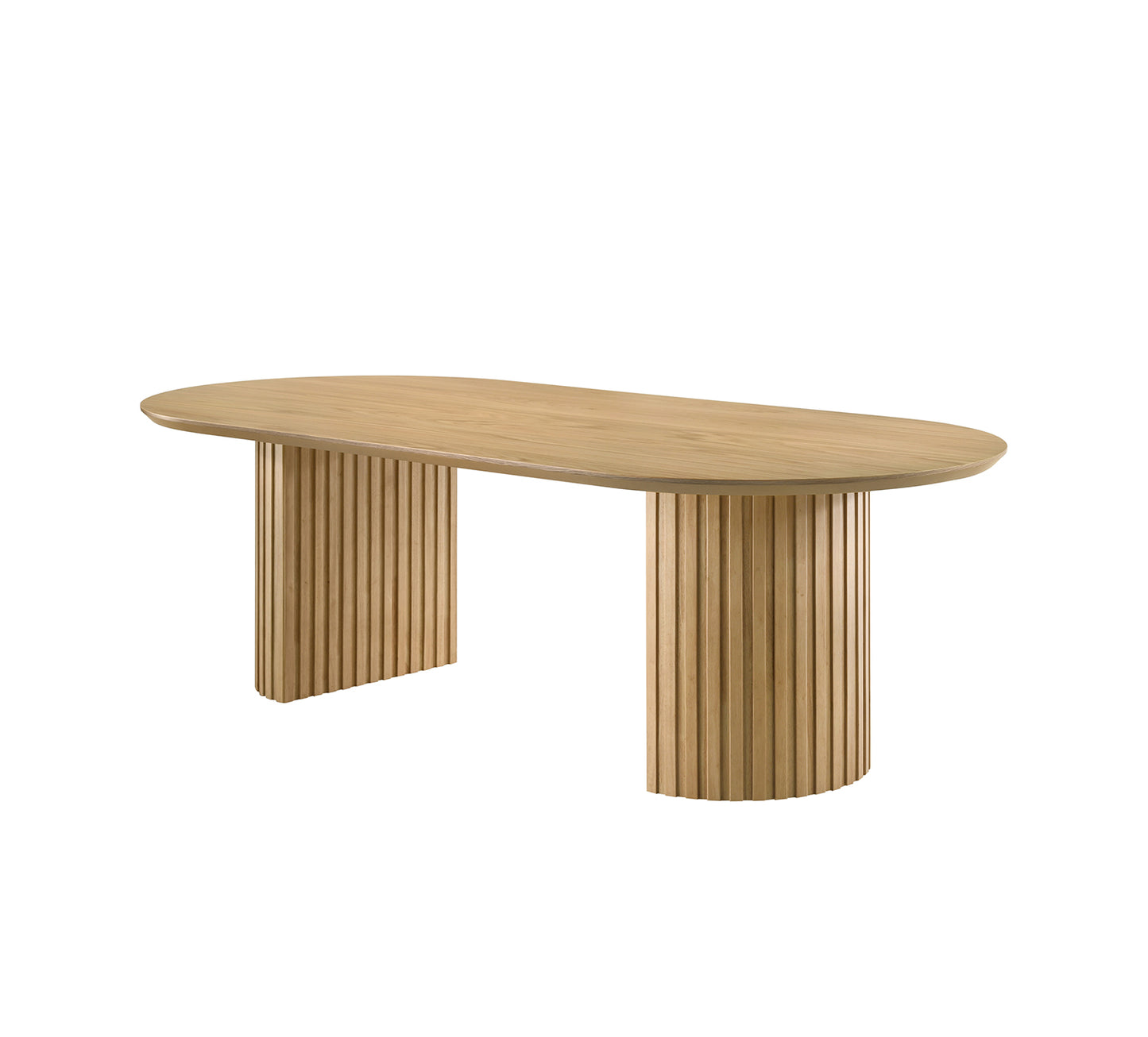 Mesa de comedor ovalada Holt Natural de 3 piezas