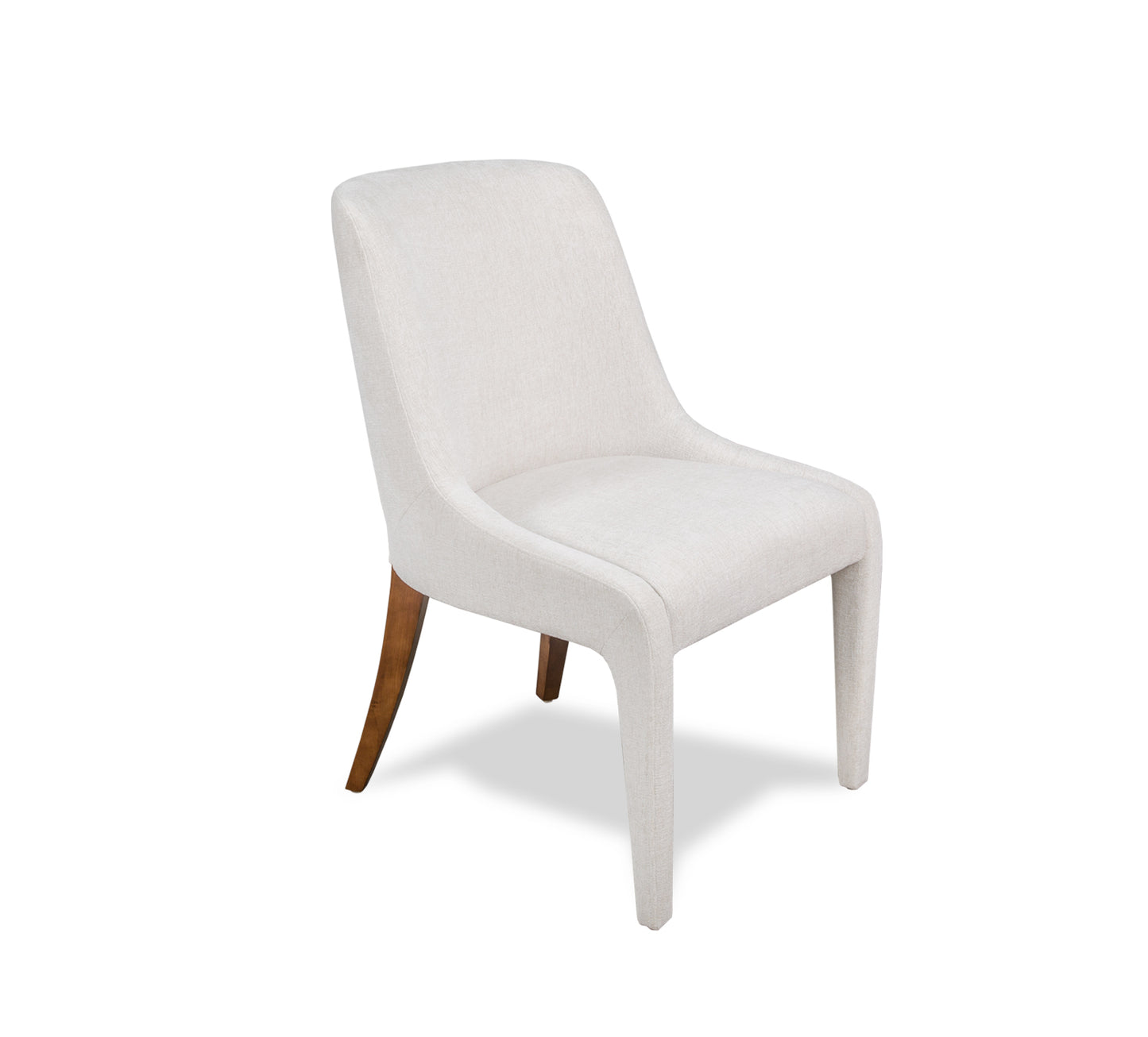 Silla Lani con patas de madera tapizadas