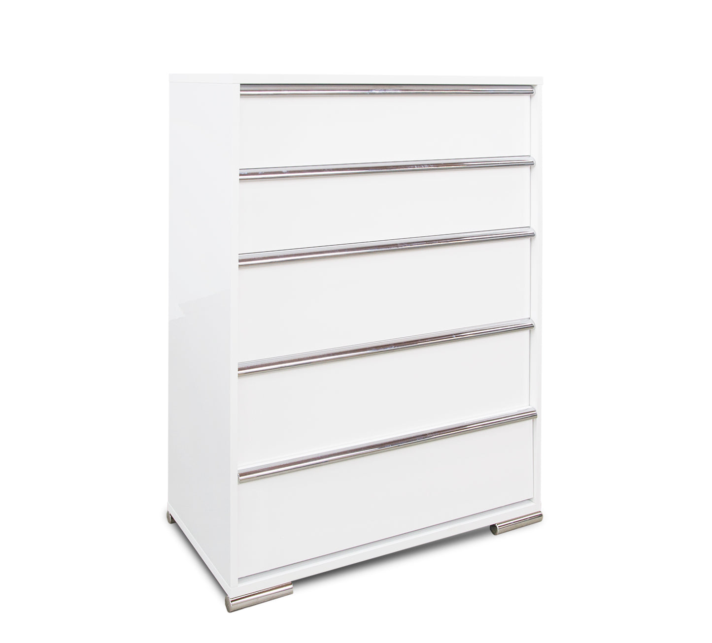 Cómoda blanca de 5 cajones Logica