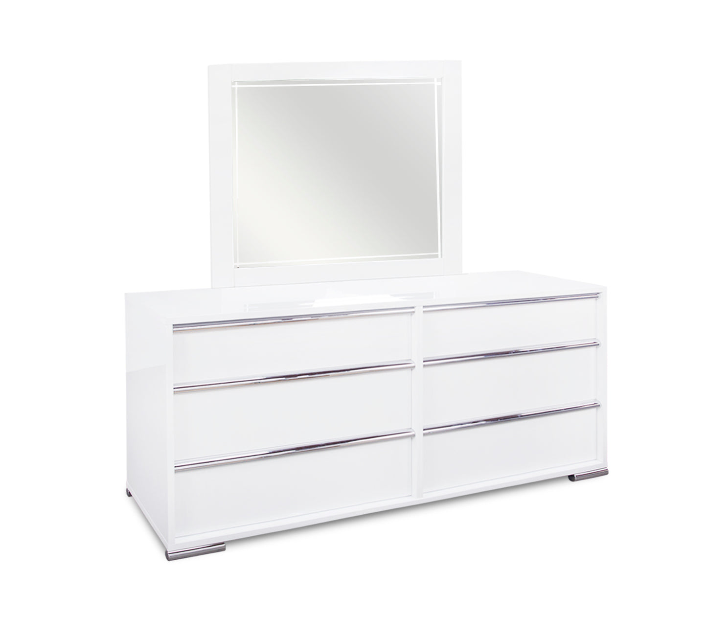 Logica White Landscape Mirror