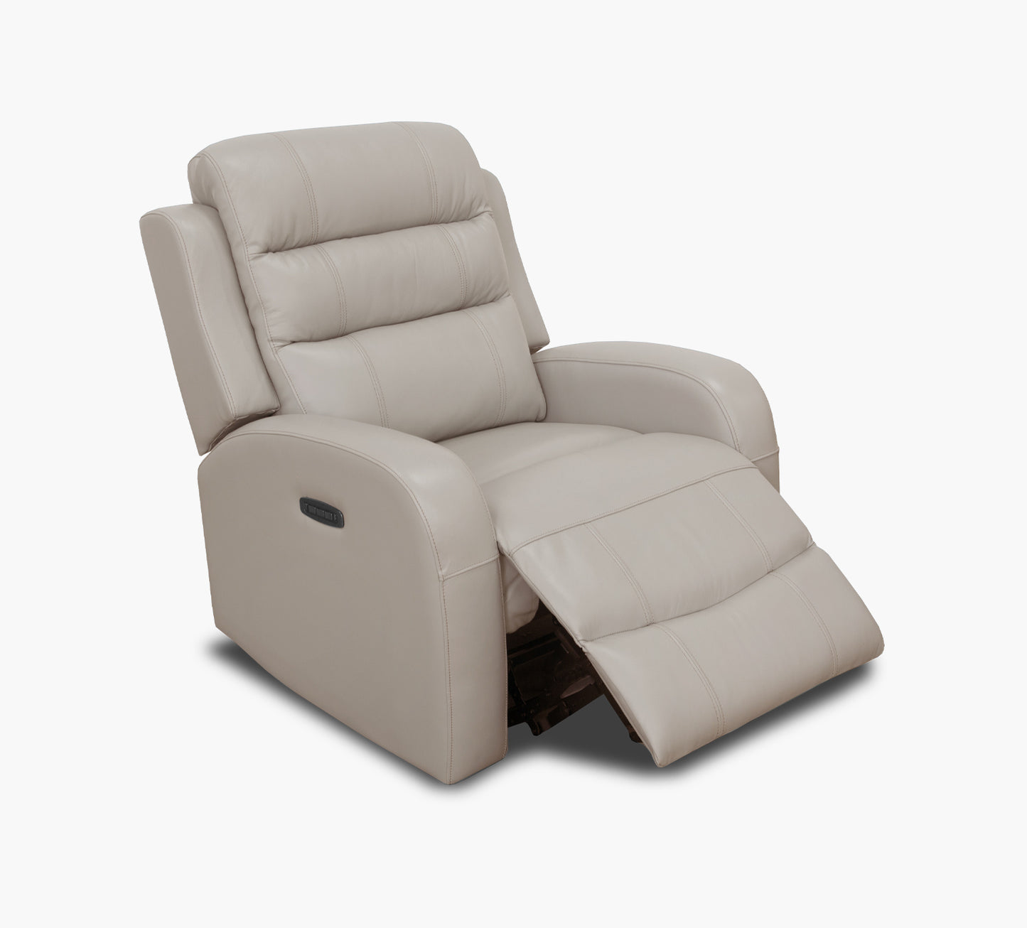 Sillón reclinable eléctrico triple Leo Taupe