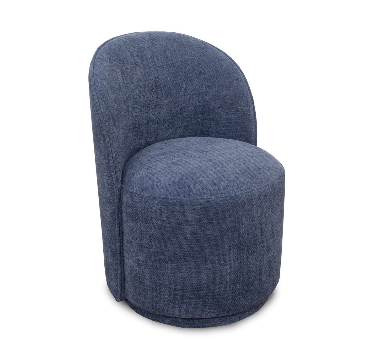 Milo Navy Upholstered Swivel Chair