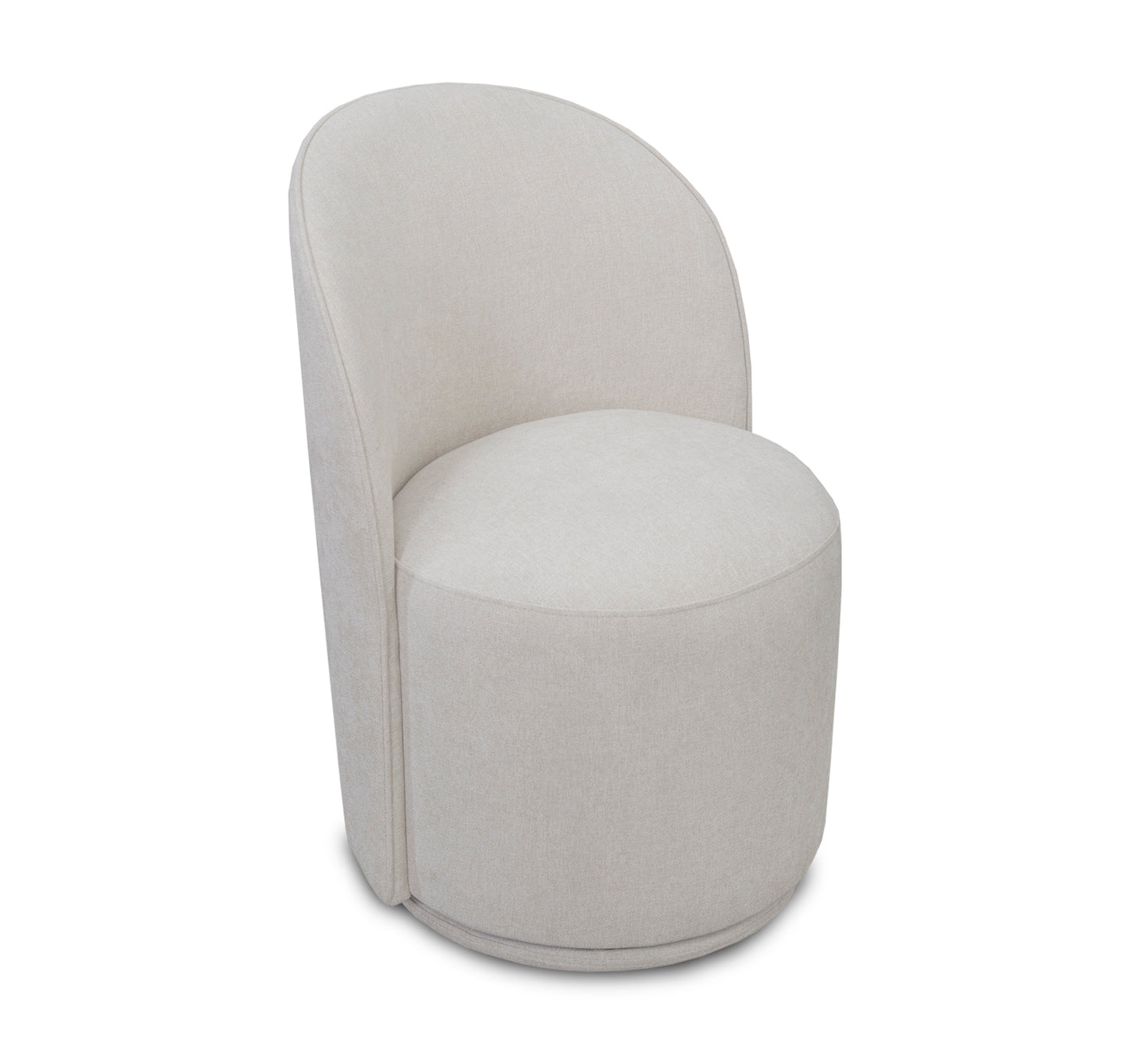 Milo Linen Upholstered Swivel Dining Chair