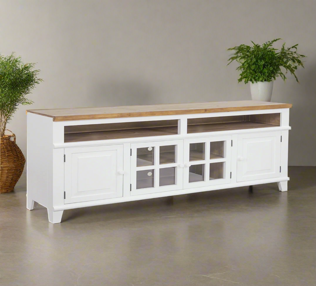 Miramar White 80" TV Console"