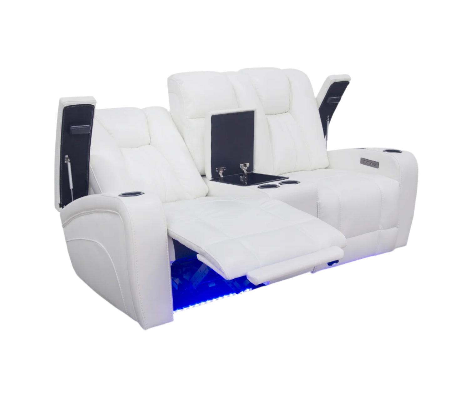 Phantom White Zero Gravity Console Loveseat