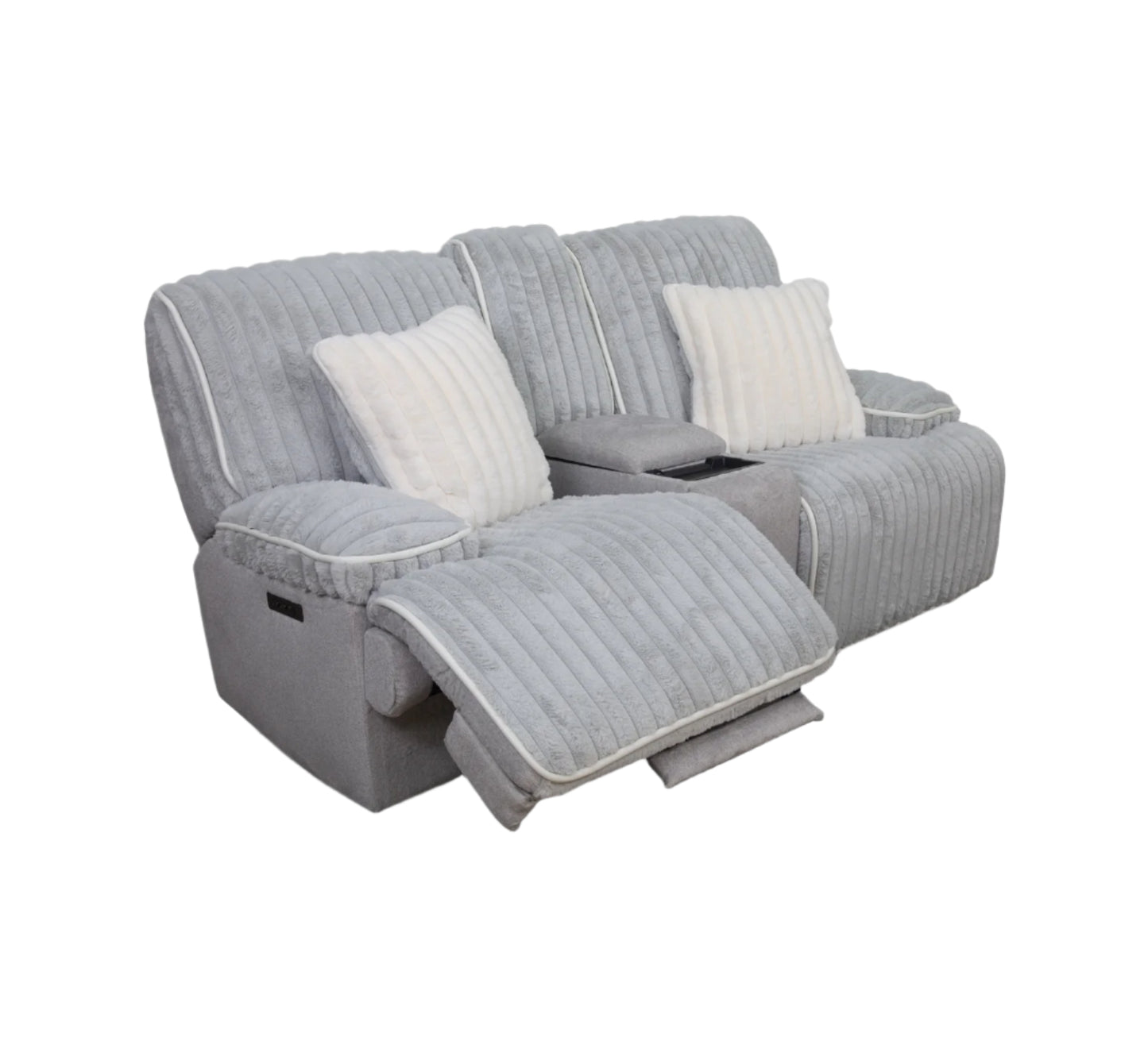 Plush 3 Piece Zero Gravity Power Recline with Power Headrest Console Loveseat