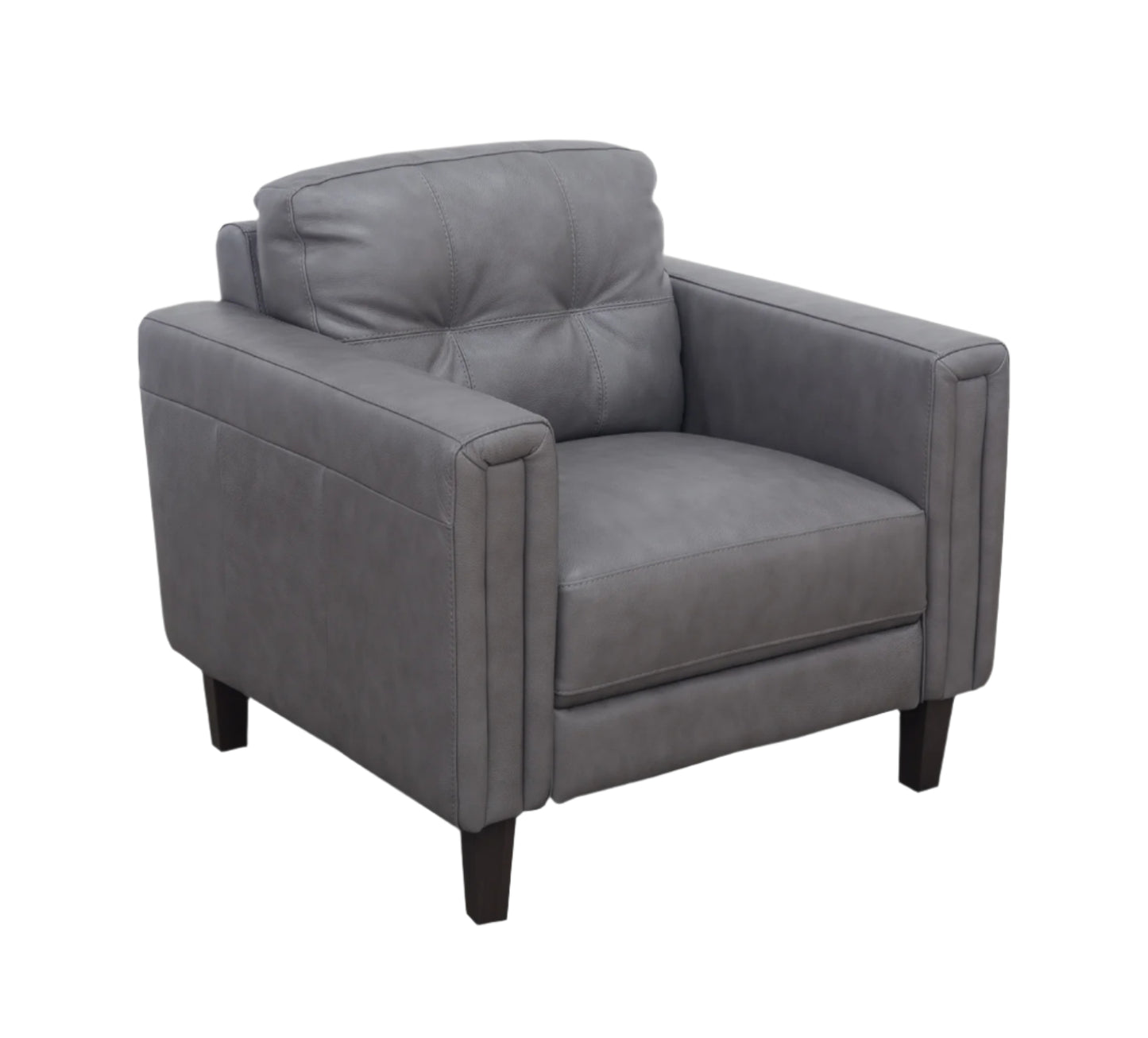 Rossi Grey Leather Chair