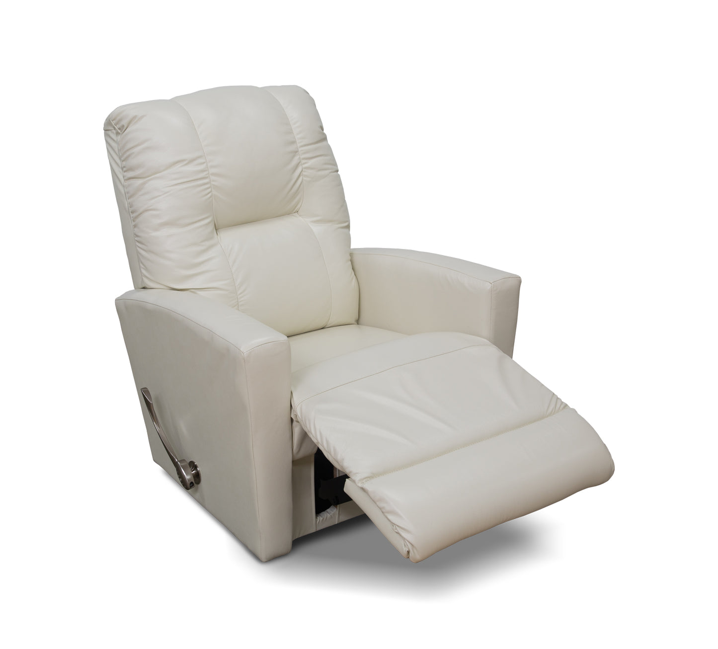 Sillón reclinable mecedor de cuero color marfil Saxon LA-Z-BOY