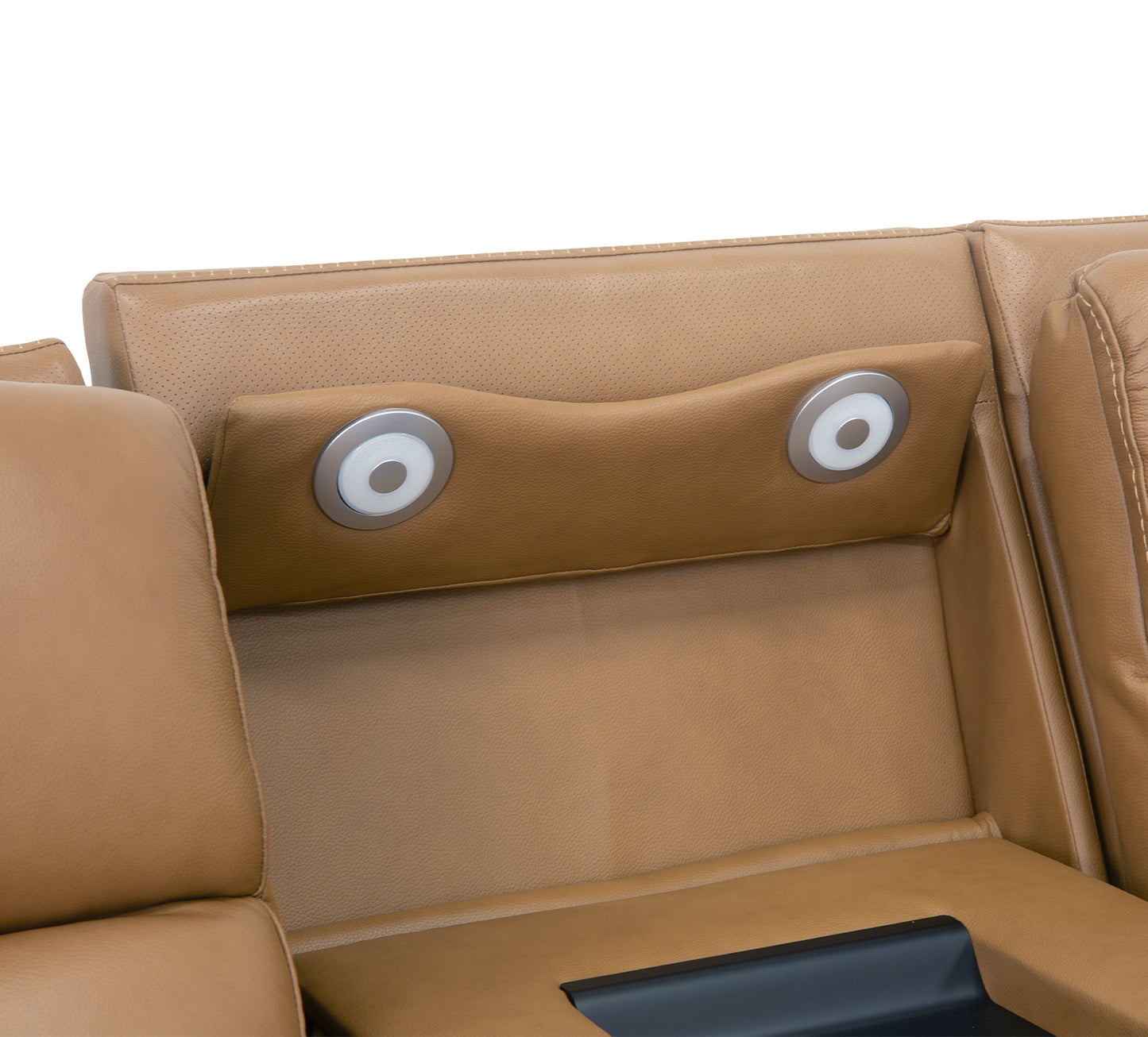 Sillón reclinable eléctrico de cuero de 5 piezas Sonic Saddle para sala de estar