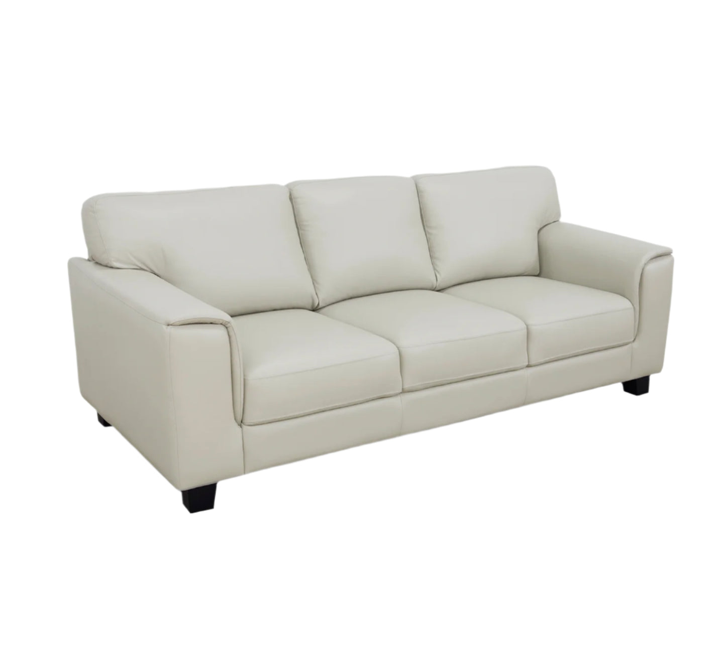 Stetson Platinum Leather Sofa