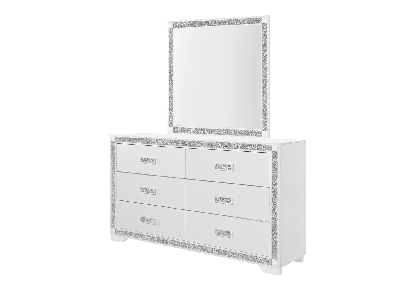 Fergie White 62" Dresser