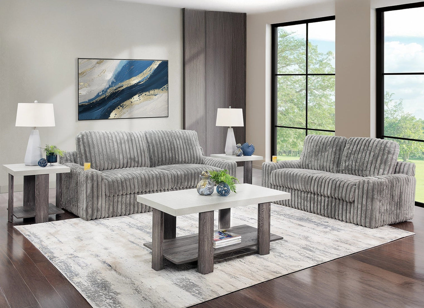 Chunky Jr 2PC Sofa and Loveseat