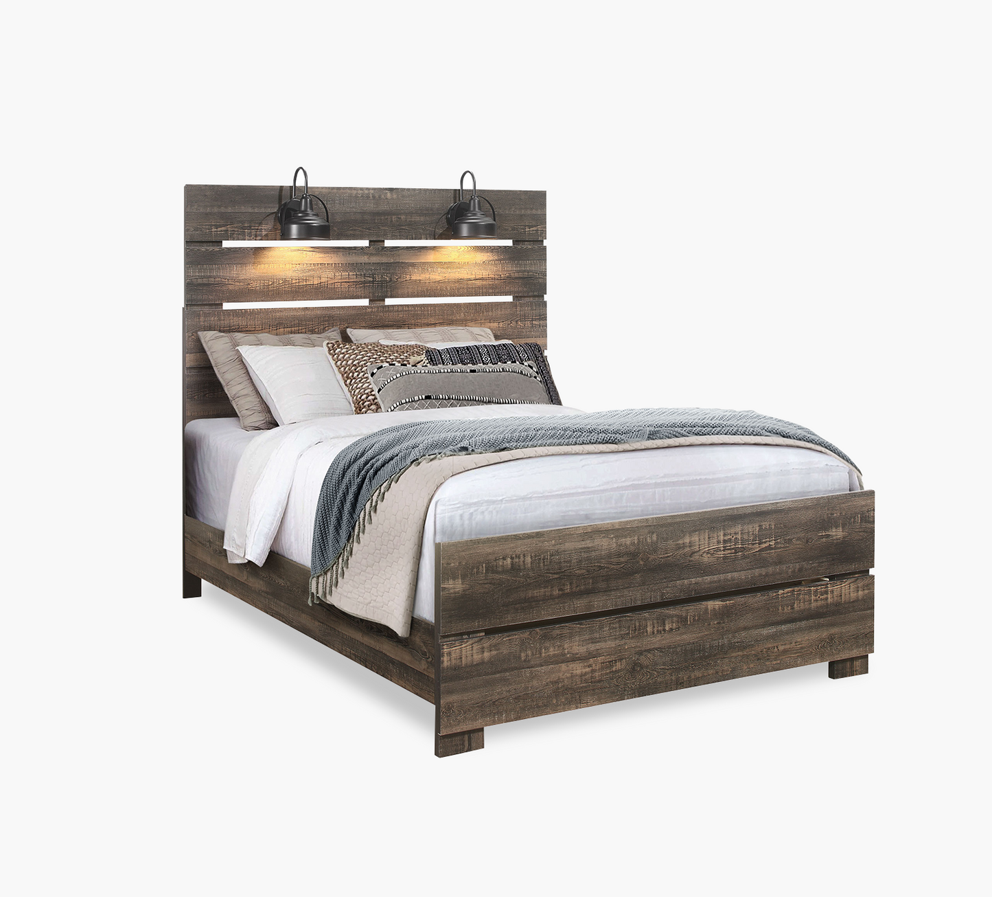 Linwood Dark Oak Full Panel Bed