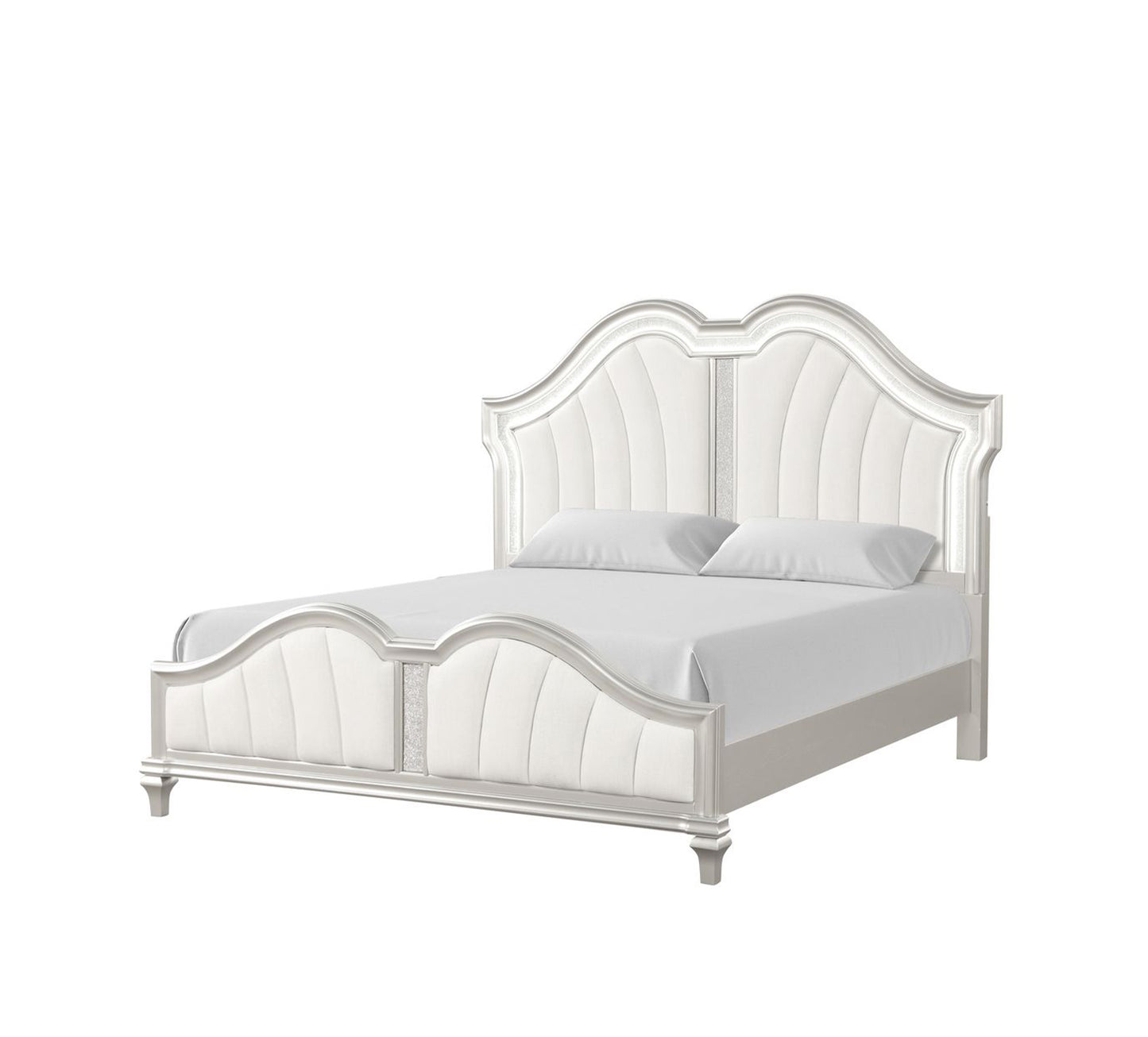 Bridgette King Lighted Upholstered Panel Bed