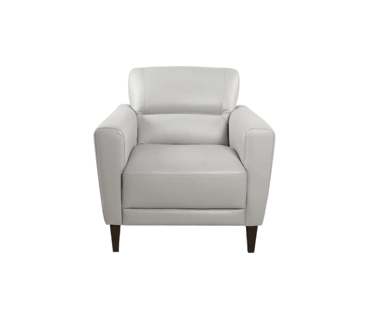 Silla de cuero gris jaspe