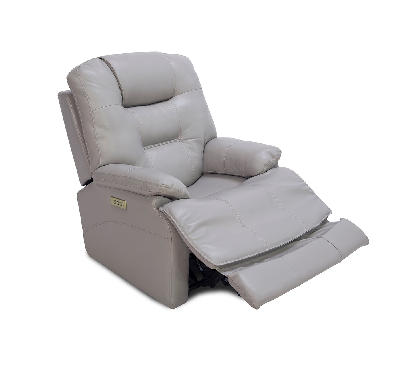 Zane Dove Leather Triple Power Recliner
