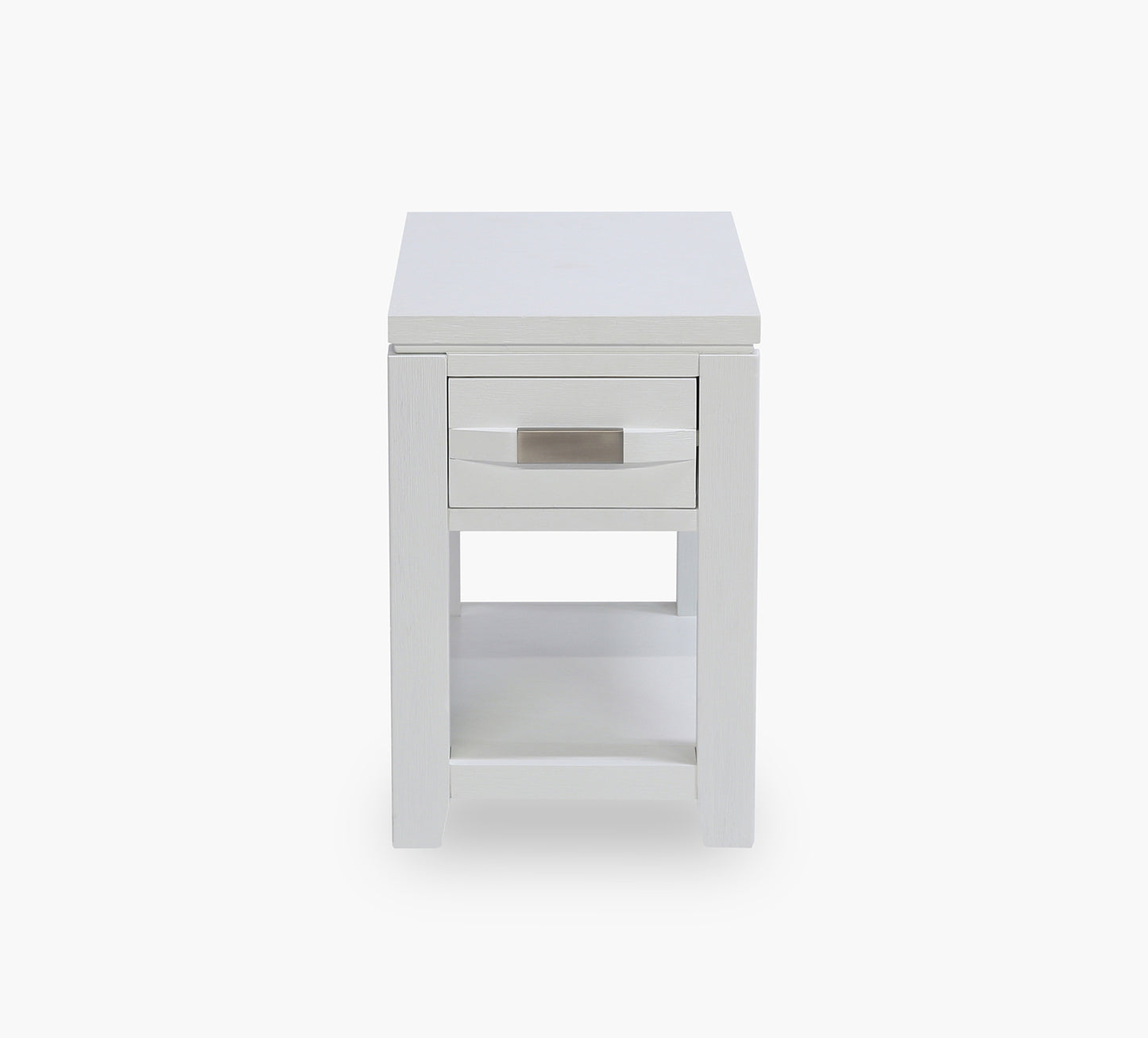 Altamonte White Chairside Table with Power
