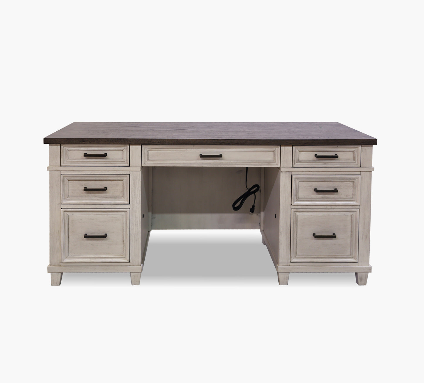 Caraway Two Tone 66" Executive Desk"