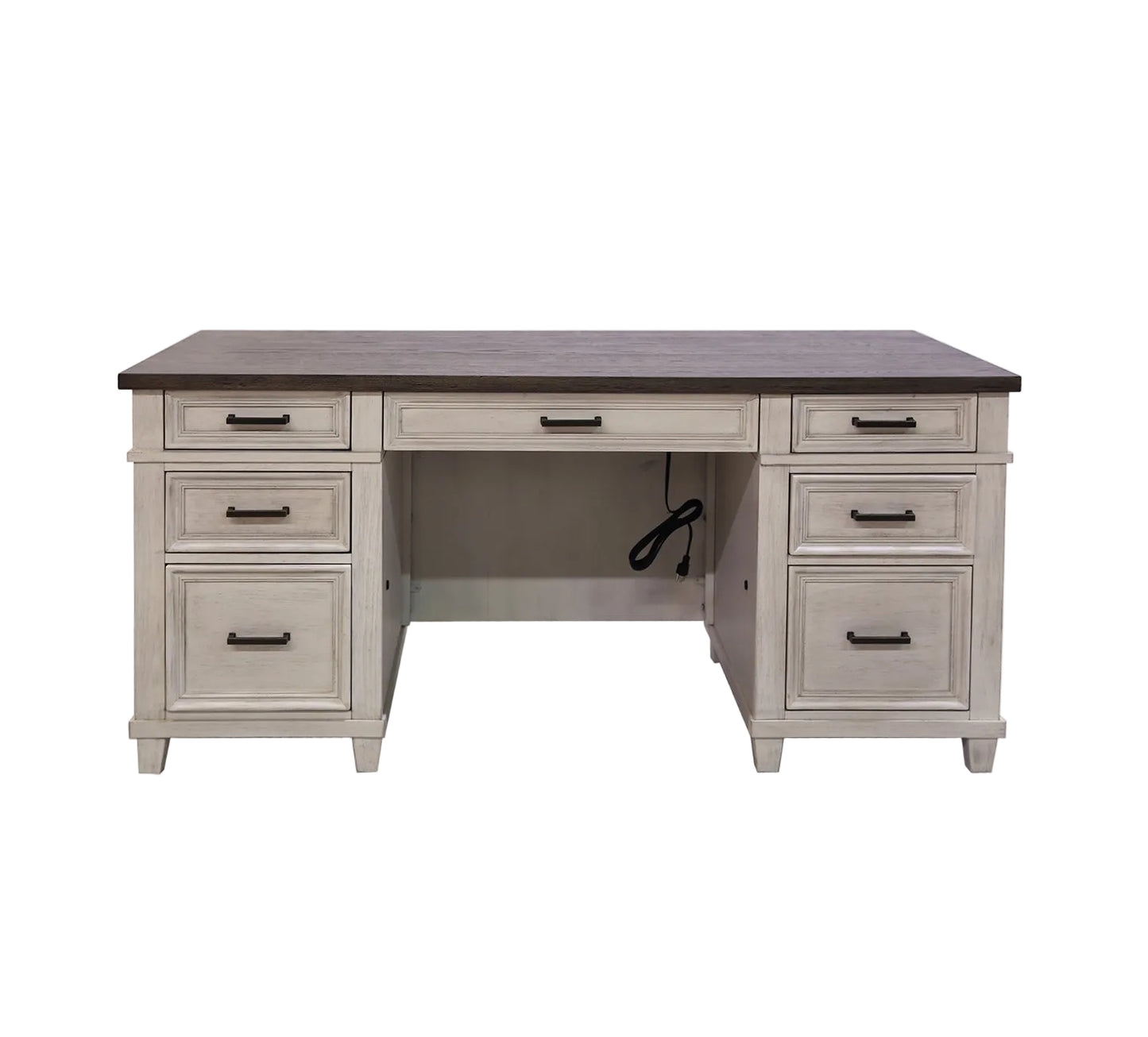 Caraway Two Tone 66" Executive Desk"