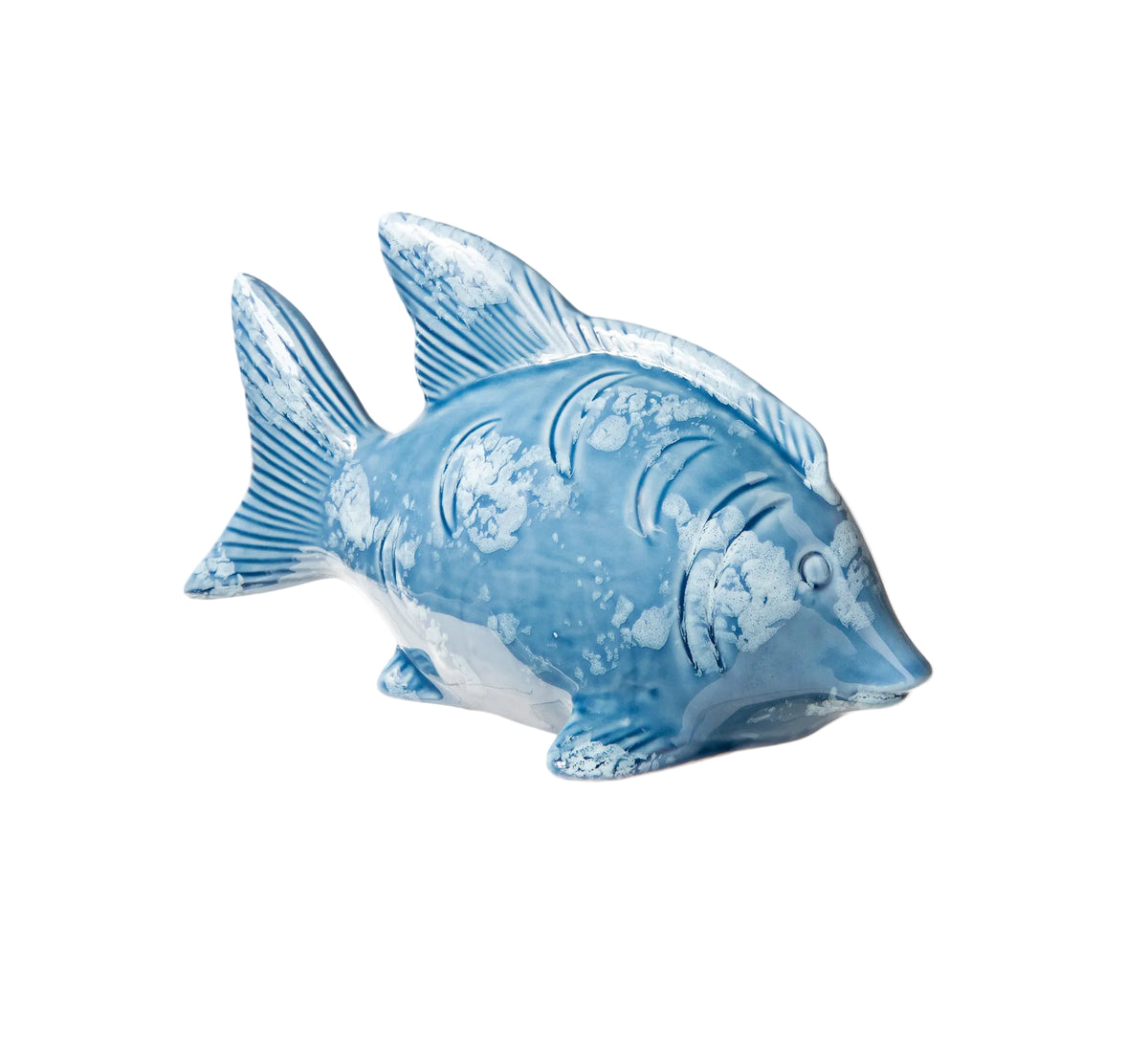 Estatua del pez tigre azul