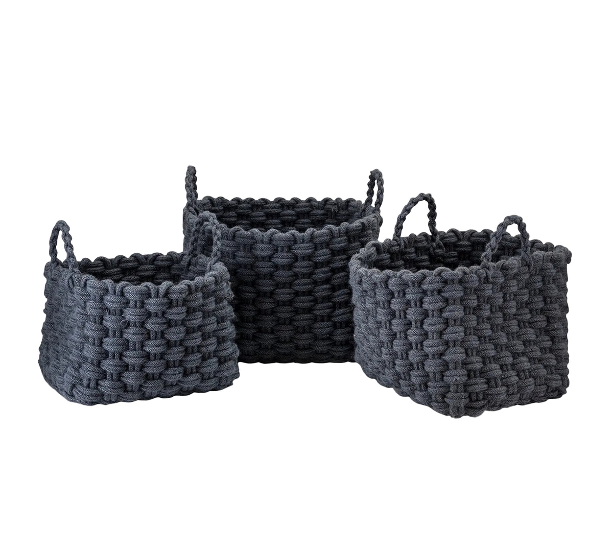 Cestas de cuerda tejidas Bluebird