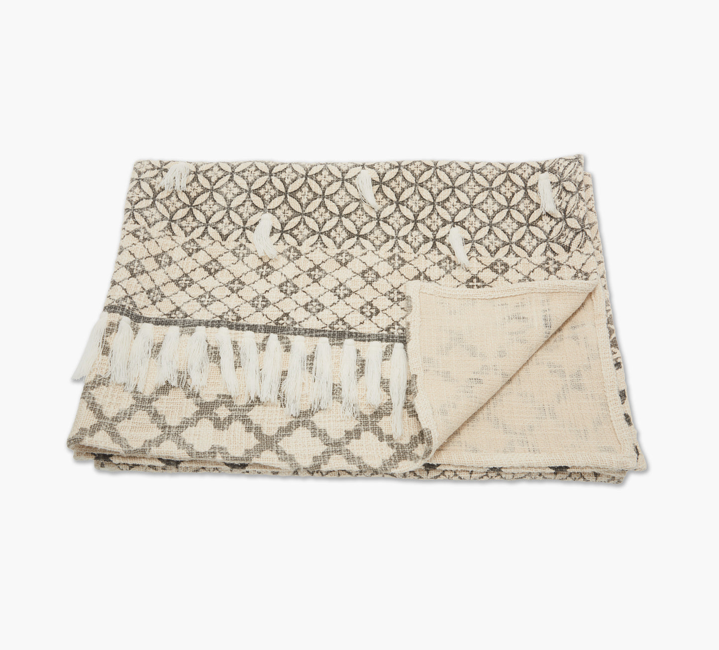 Manta estampada natural de 50 x 60