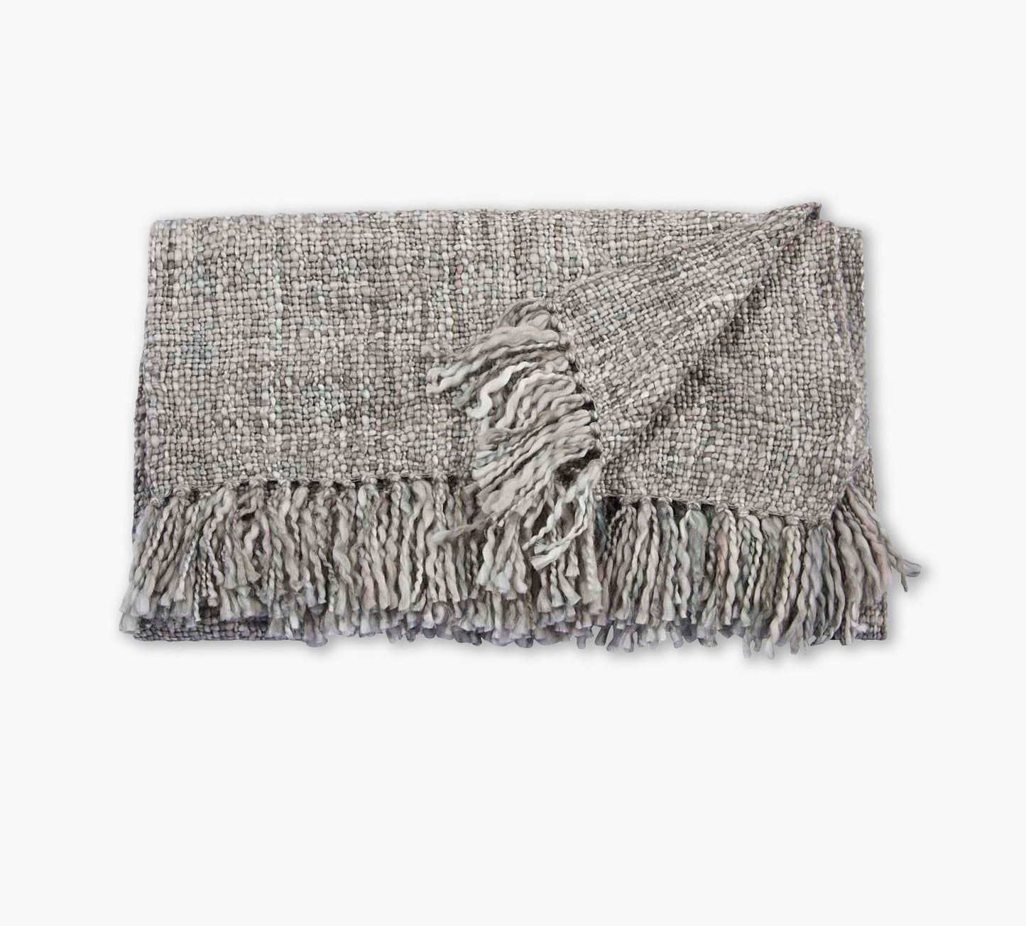 Manta de poliéster con tejido de canasta gris de 50 x 60